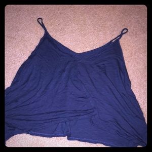 Blue flowy tank top